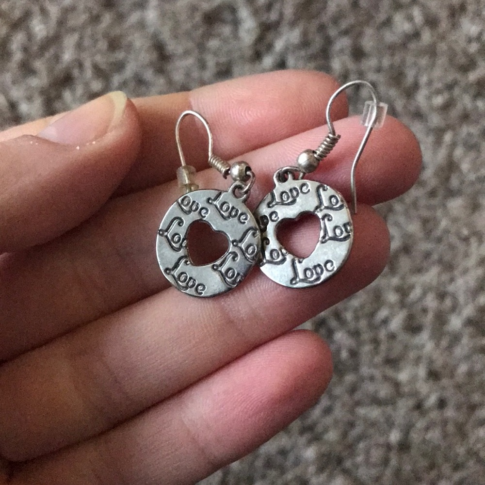 “love” earrings